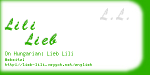lili lieb business card